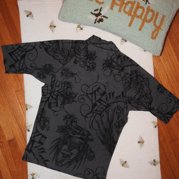 Billabong Gray Black Rash Guard - Picture 2 of 2